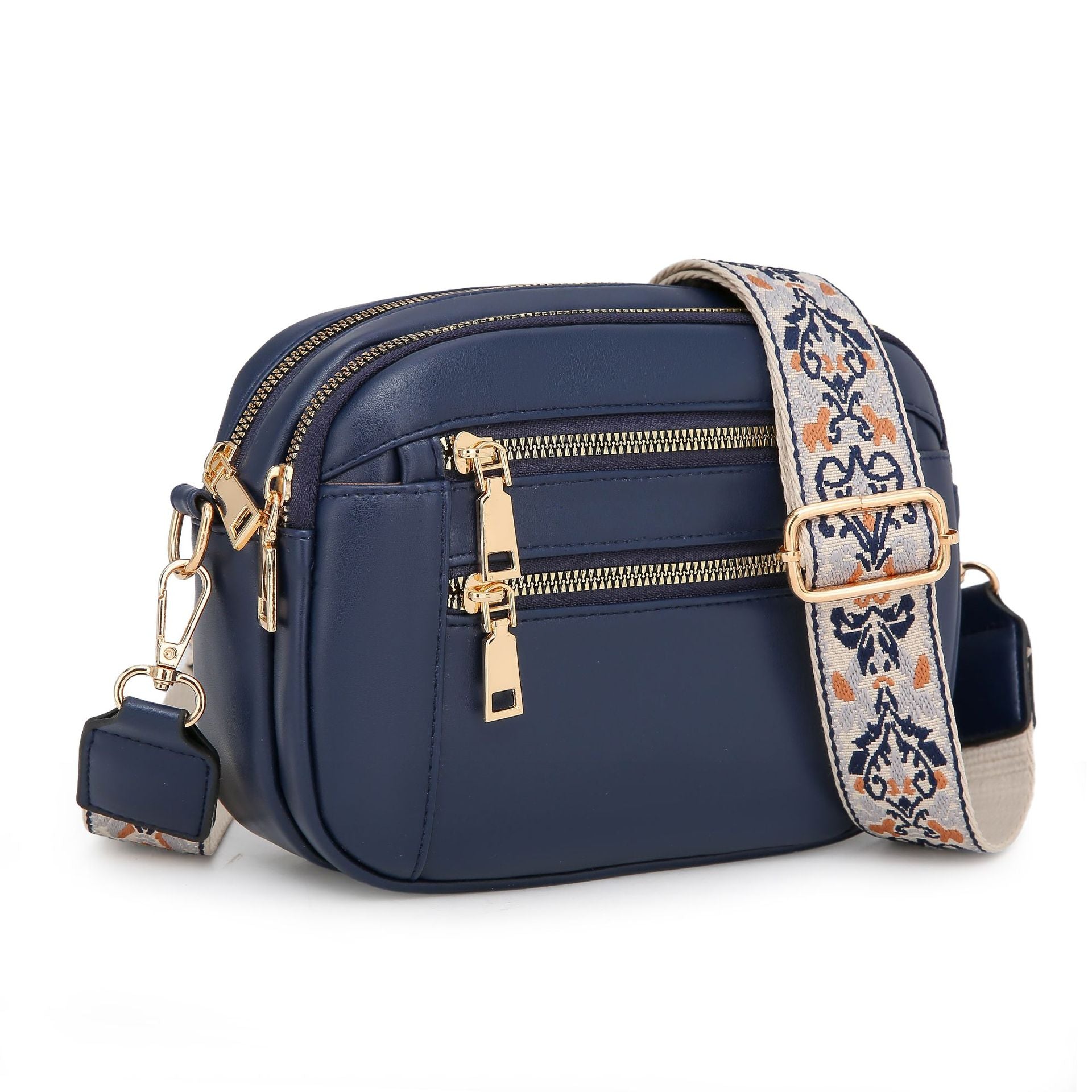 Casual PU Women's Shoulder Bag with Wide Strap